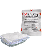 XGAUZE Trauma Pad packaging with gauze pad on a white background